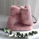 Mink Fur Handbag Women's Clutch Winter Furry Fur Handbag