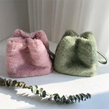 Mink Fur Handbag Women's Clutch Winter Furry Fur Handbag
