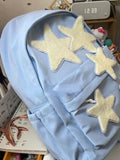 Preppy Style Backpacks Women Stars Patchwork Large Capacity Nylon Bags Student C