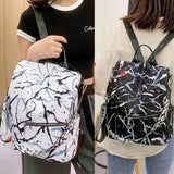 SCOFY Stripe Prints Backpack Purse for Women