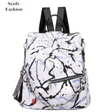 SCOFY Stripe Prints Backpack Purse for Women