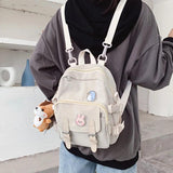 Waterproof Nylon Mini Backpack for Girls, Multifunctional and Foldable