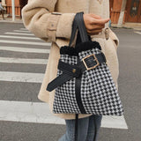 Woolen Women Bag Leather Shoulder Messenger Winter Clutch Bag