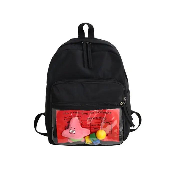 Clear Transparent Women Backpacks PVC School Backpack