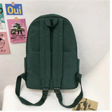 Solid Female College Schoolbag Women Backpack Travel Bag