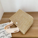 Summer Straw Woven Bucket Bag Women's Handbag