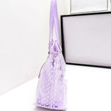 2Pcs/Set Women Polka Dot Print Party Bucket Bag Jelly Shoulder Handbag Tote