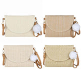 Straw Crossbody Bag Beach Envelope Purse Wallet