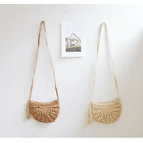 Women Bag Straw Rattan Crossbody Bag Lovely Messenger Shoulder Bag