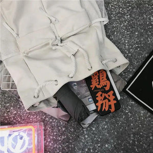 Canvas Drawstring Backpack Large Capacity Vintage Rucksack