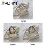 Summer Straw Shoulder Bag Beach Woven Tote Handbag