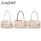 Summer Straw Shoulder Bag Beach Woven Tote Handbag