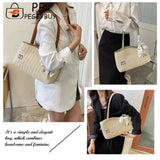 Summer Straw Shoulder Bag Beach Tote Handbag