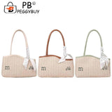 Summer Straw Shoulder Bag Beach Tote Handbag