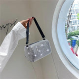 Rhinestone Large Capacity Crossbody Bag