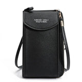 Stylish Black Shoulder Bag with Adjustable Strap