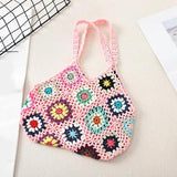 Stylish Women Tote Bag Large Capacity Cut-out Handbag Shopping Bag