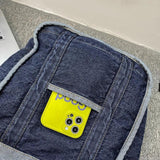 Women Denim Handbag Purse Shoulder Crossbody Messenger Bag Large Capacity