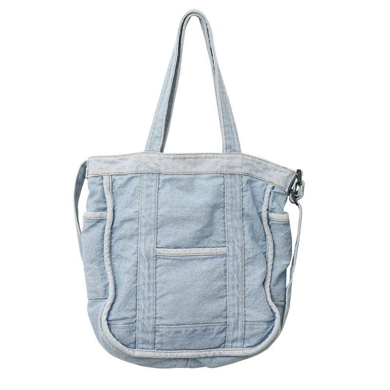 Women Denim Handbag Purse Shoulder Crossbody Messenger Bag Large Capacity