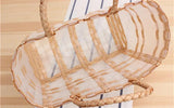 Women's PVC Handwoven Handbag Transparent Check Vegetable Basket Bag