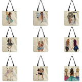 Beach Bag Teacher Gift Tote Bag Customizable Eco-Friendly Travel Cartoon