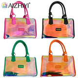Transparent Laser Shoulder Bag Women Crossbody Jelly Tote Handbag