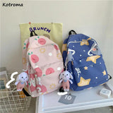 Waterproof Nylon Backpacks Women Large Capacity Harajuku Ulzzang Knapsack