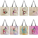 Teacher Gift Handbag Gymnastics Print Shoulder Bag
