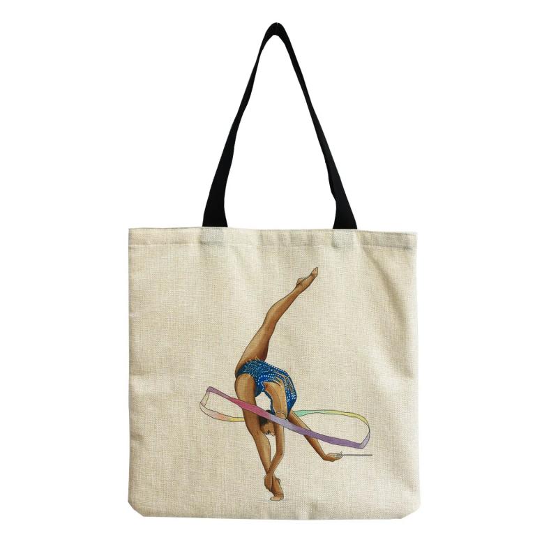 Teacher Gift Handbag Gymnastics Print Shoulder Bag