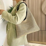 Stylish Bohemian Straw Handbag Shoulder Bag Vacation