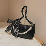 Cartoon Printed Shoulder Bag Lightweight Clutch with Scarf