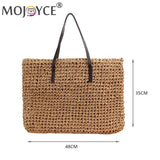 Summer Straw Rattan Beach Bag Large Capacity Handbags Totes Clutch