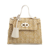 Straw Woven Shoulder Crossbody Messenger Bag for Women