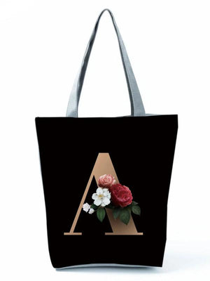 Harajuku Style Letter Series Handbag Foldable Cloth Shopper Tote Bag