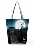 Female Cats 3D Tote Shoulder Bag High Capacity Foldable Shopping