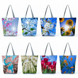 Floral Root Plant Print Women's Handbags Casual Travel Tote High Capacity