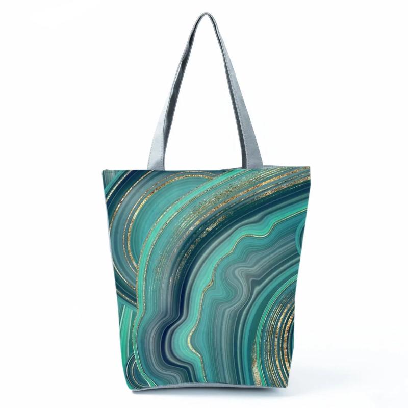 Marbling Print Handbags Large Capacity Shoulder Bag