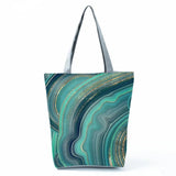 Marbling Print Handbags Large Capacity Shoulder Bag