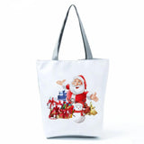 Santa Claus Snowman Printed Handbag Christmas Gift Bag