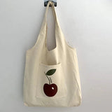 Pattern Printing Beige Tote Bag