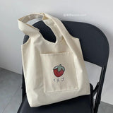 Pattern Printing Beige Tote Bag
