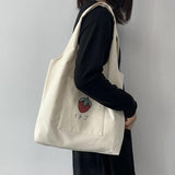 Pattern Printing Beige Tote Bag