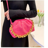 Women Portable Bucket Bag Chain Shoulder Bag