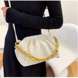 Women Portable Bucket Bag Chain Shoulder Bag