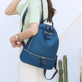 Fashionable Oxford Cloth Woman Backpack Waterproof 20-35L Solid Dual Strap Bag
