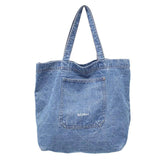 Youth Denim Shoulder Bag Portable Shopping Bag