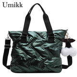 Casual Messenger Bag with PomPom and Large Capacity
