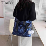 Casual Messenger Bag with PomPom and Large Capacity