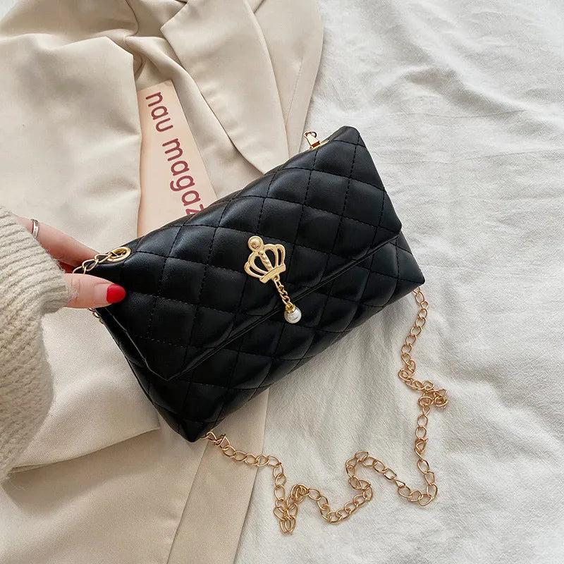 Women Chain Handbag PU Leather Crossbody Bag