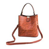 Leather Bucket Bag Handbag Satchel Ladies Work Totes